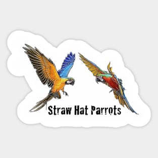 Straw Hat Parrots Luffy and Zoro: Color Sticker